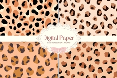 Leopard Cheetah Animal Skin Background Fur Digital Paper_14 Product Image 1