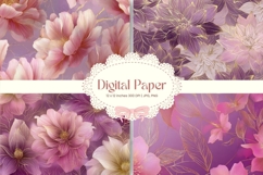 Flower Background Digital Paper Wallpaper Backdrop_14 Product Image 1