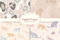 Leopard Cheetah Animal Skin Background Fur Digital Paper_18 Product Image 1