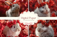 Easter Bunny Background Backdrop Rabbit Wallpaper Wall Art18 Product Image 1