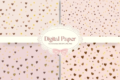 Heart Pattern Background Wallpaper Valentines Digital Paper2 Product Image 1
