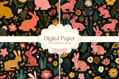 Easter Bunny Background Backdrop Rabbit Wallpaper Wall Art2 Product Image 1