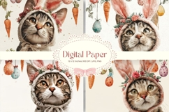 Easter Bunny Background Backdrop Rabbit Wallpaper Wall Art2 Product Image 1