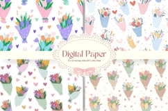 Flower Pattern Background Wallpaper Digital Paper_20 Product Image 1