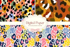 Leopard Cheetah Animal Skin Background Fur Digital Paper_20 Product Image 1