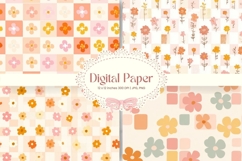 Flower Pattern Background Wallpaper Digital Paper_21 Product Image 1