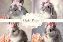 Easter Bunny Background Backdrop Rabbit Wallpaper Wall Art22 Product Image 1
