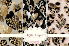 Leopard Cheetah Animal Skin Background Fur Digital Paper_23 Product Image 1
