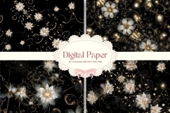 Flower Pattern Background Wallpaper Digital Paper_23 Product Image 1