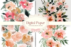 Flower Background Digital Paper Wallpaper Backdrop_24 Product Image 1