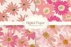 Flower Pattern Background Wallpaper Digital Paper_26 Product Image 1