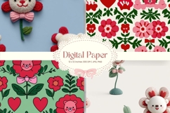 Flower Pattern Background Wallpaper Digital Paper_29 Product Image 1