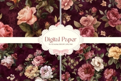 Flower Pattern Background Wallpaper Digital Paper_3 Product Image 1