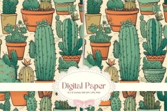 Cactus Succulent Background Wallpaper Wallart_3 Product Image 1