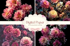 Flower Background Digital Paper Wallpaper Backdrop_3 Product Image 1