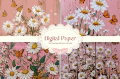 Flower Background Digital Paper Wallpaper Backdrop_32 Product Image 1