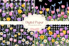 Flower Background Digital Paper Wallpaper Backdrop_33 Product Image 1