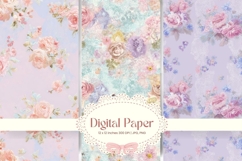 Flower Pattern Background Wallpaper Digital Paper_33 Product Image 1