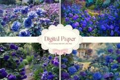 Flower Background Digital Paper Wallpaper Backdrop_35 Product Image 1