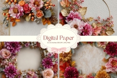 Flower Background Digital Paper Wallpaper Backdrop_38 Product Image 1