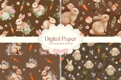 Easter Bunny Background Backdrop Rabbit Wallpaper Wall Art4 Product Image 1