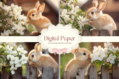 Easter Bunny Background Backdrop Rabbit Wallpaper Wall Art4 Product Image 1