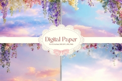 Flower Background Digital Paper Wallpaper Backdrop_41 Product Image 1