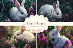 Easter Bunny Background Backdrop Rabbit Wallpaper Wall Art44 Product Image 1