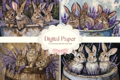 Easter Bunny Background Backdrop Rabbit Wallpaper Wall Art45 Product Image 1