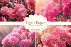Flower Background Digital Paper Wallpaper Backdrop_45 Product Image 1