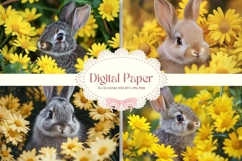 Easter Bunny Background Backdrop Rabbit Wallpaper Wall Art46 Product Image 1