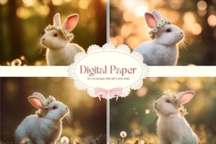 Easter Bunny Background Backdrop Rabbit Wallpaper Wall Art5 Product Image 1