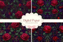 Flower Pattern Background Wallpaper Digital Paper_5 Product Image 1