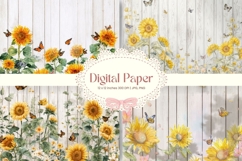 Flower Background Digital Paper Wallpaper Backdrop_50 Product Image 1