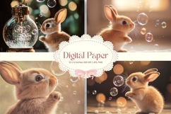 Easter Bunny Background Backdrop Rabbit Wallpaper Wall Art53 Product Image 1