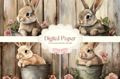 Easter Bunny Background Backdrop Rabbit Wallpaper Wall Art56 Product Image 1