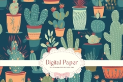 Cactus Succulent Background Wallpaper Wallart_6 Product Image 1