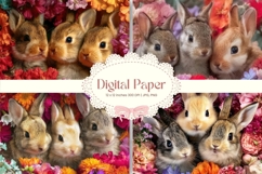 Easter Bunny Background Backdrop Rabbit Wallpaper Wall Art6 Product Image 1
