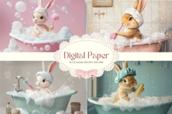 Easter Bunny Background Backdrop Rabbit Wallpaper Wall Art63 Product Image 1
