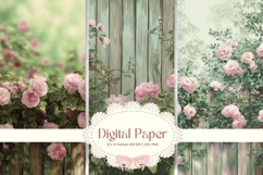 Flower Background Digital Paper Wallpaper Backdrop_64 Product Image 1