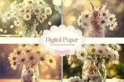 Easter Bunny Background Backdrop Rabbit Wallpaper Wall Art64 Product Image 1