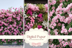 Rose Flower Background Digital Paper Wallpaper Backdrop_68 Product Image 1