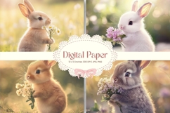 Easter Bunny Background Backdrop Rabbit Wallpaper Wall Art69 Product Image 1