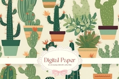 Cactus Succulent Background Wallpaper Wallart_7 Product Image 1