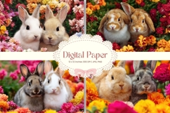 Easter Bunny Background Backdrop Rabbit Wallpaper Wall Art7 Product Image 1