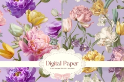 Purple Flower Background Wallpaper Backdrop Wall art_71 Product Image 1