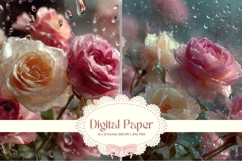 Rose Flower Background Digital Paper Wallpaper Backdrop_74 Product Image 1