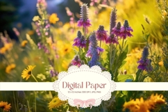 Flower Background Wallpaper WAll art Backdrop Wild flower_79 Product Image 1