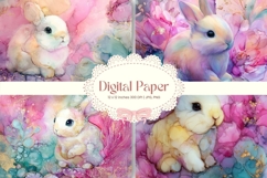 Easter Bunny Background Backdrop Rabbit Wallpaper Wall Art8 Product Image 1