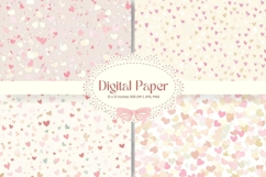 Heart Pattern Background Wallpaper Valentines Digital Paper8 Product Image 1